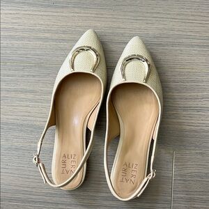 Elegant Beige Women's Slingback Heels